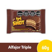 Alfajor SHOT Triple de chocolate 60g