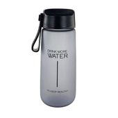 BOTELLA TRANSPARENTE GRIS 550ML.