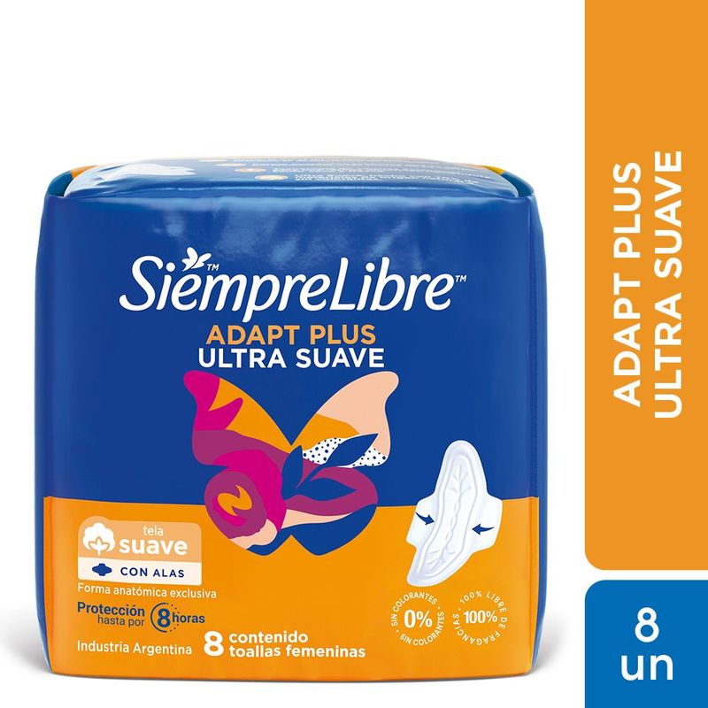 Toallas-femeninas-SIEMPRE-LIBRE-Adapt-Plus-Suave-c-Alas-x8-un-1-51021