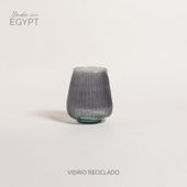 JARRON DE VIDRIO RAYAS COBALT