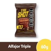 Alfajor SHOT Triple de chocolate 60g