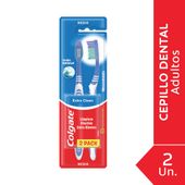 Cepillo de Dientes Colgate Extra Clean Firme Doble Acción 2 U