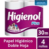 Papel higiénico Higienol Plus Fusión doble hoja 30 m 4 un