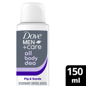 Desodorante en Aerosol para Todo el Cuerpo DOVE MEN  All Body Deo Fig & Suede 150 ml