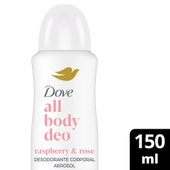 Desodorante en Aerosol para Todo el Cuerpo DOVE  All Body Deo Raspberry & Rose 150 ml