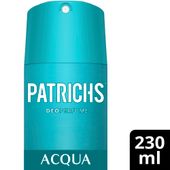 Desodorante en Aerosol  PATRICHS  Acqua  230 ml